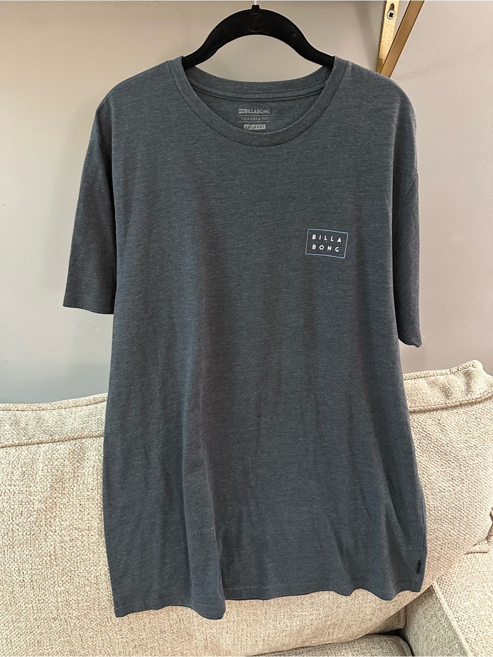 Billabong Dark Charcoal Short Sleeve Logo Tee